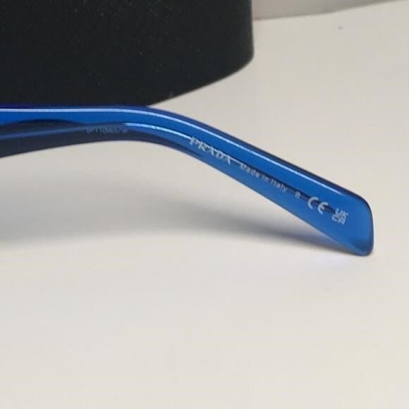New Authentic Prada PR13Z Sunglasses – Blue Frame / Grey Lenses, Square Shape - Picture 5 of 14